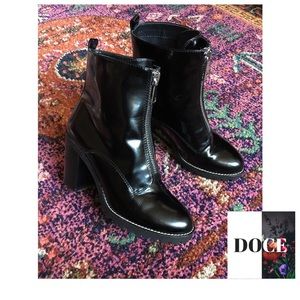 CHINESE LAUNDRY Patent Leather Jargon Booties